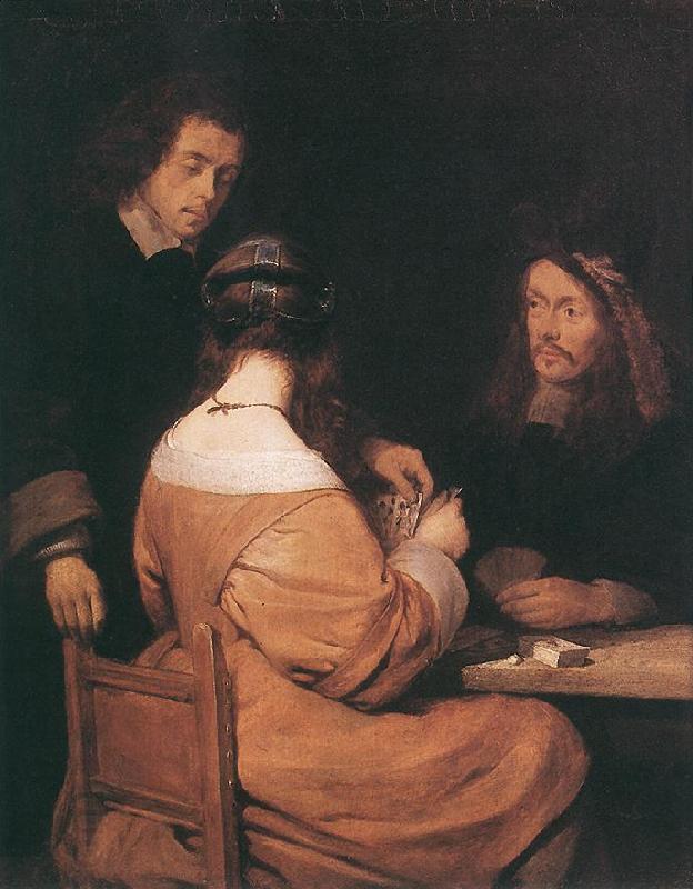TERBORCH, Gerard Card-Players awr oil painting picture